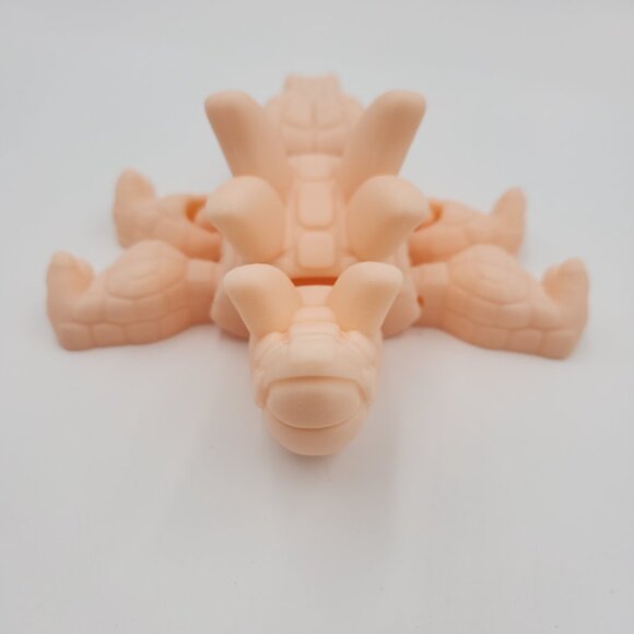 3D Printed Articulated Dinosaur - Stegosaurus - Peach - PLA‎ Filament - Picture 5 of 12